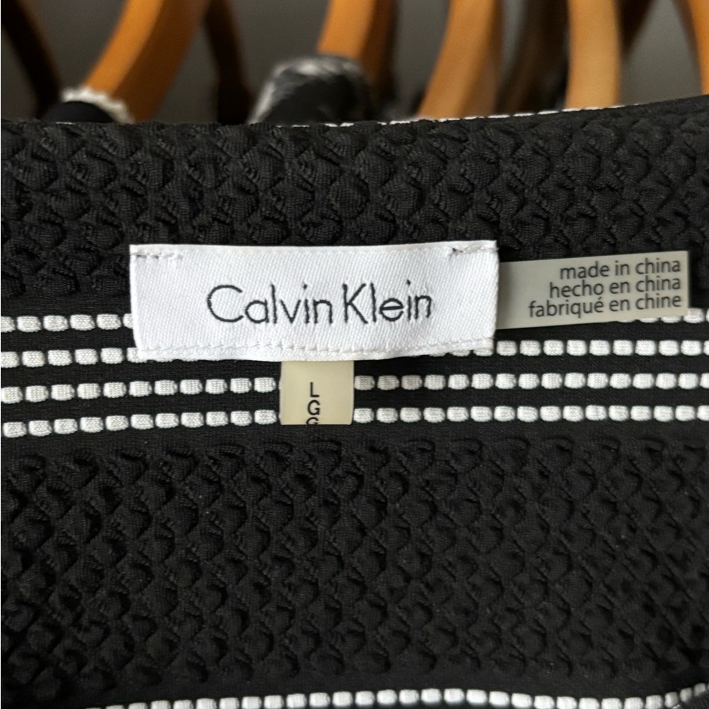Calvin Klein Black and White Striped Top - Picture 4 of 4